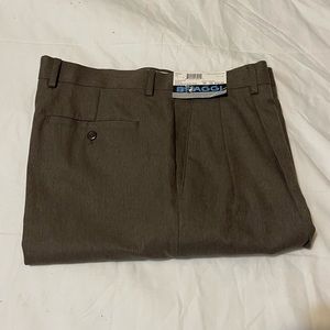 Braggi by Louis Raphael 36X29 Mushroom colour Dress Pant Pleated front Cuffs